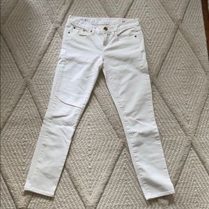 Jcrew toothpick white jeans
